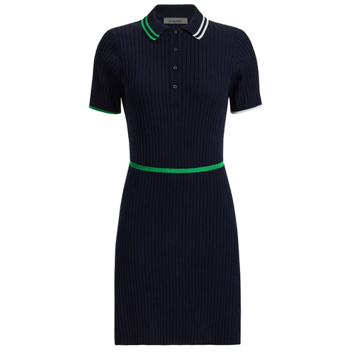 Womens Merino Sweater Polo Dress Twilight - AW24