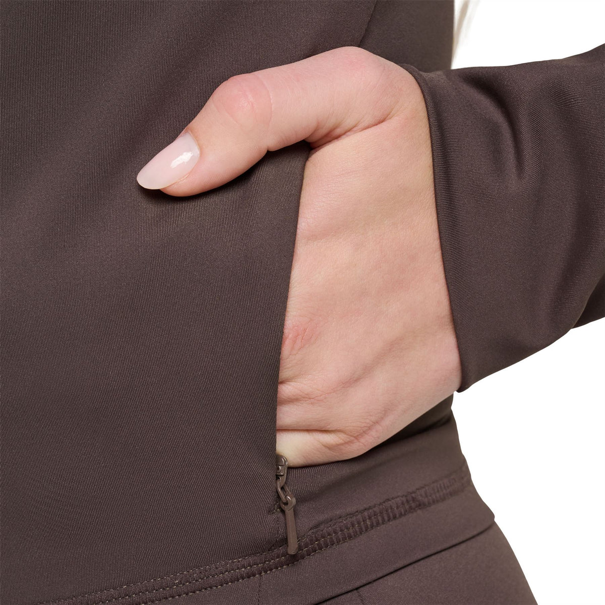 Womens Moveknit Full Zip Jacket Coffee Grounds