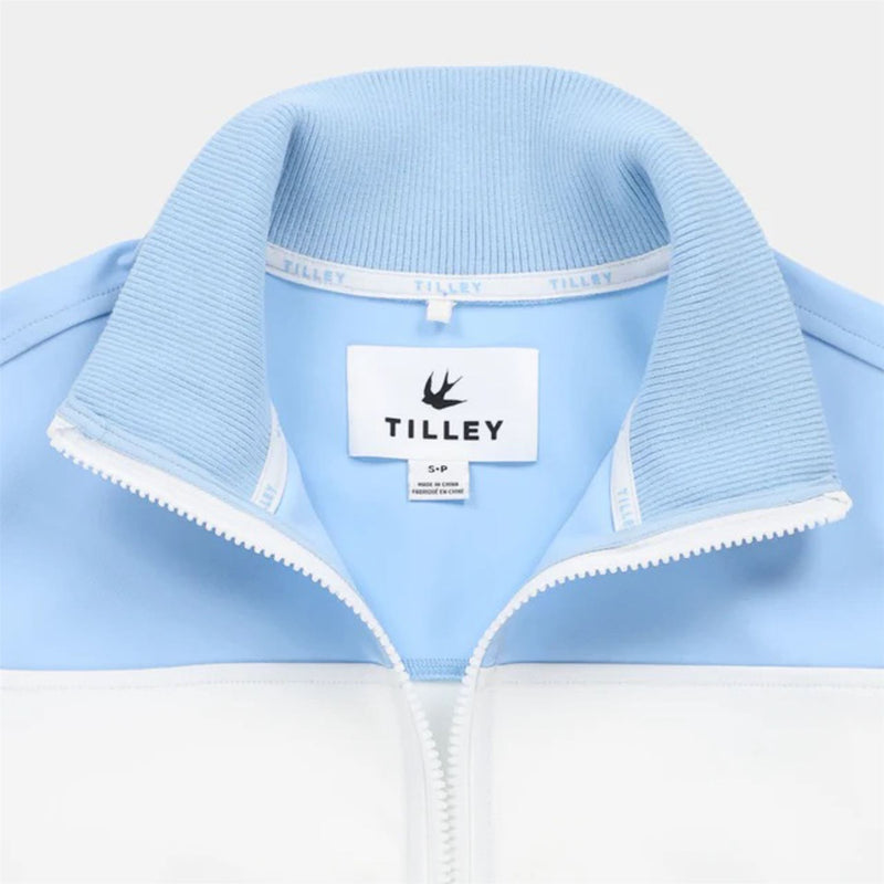 Womens Warm Up Jacket Powder Blue/White