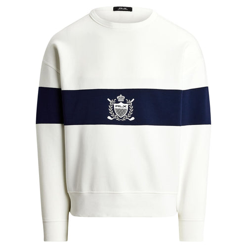 RLX Crest Logo Bold Stripe Sweater Ceramic White/Refined Navy - SS25