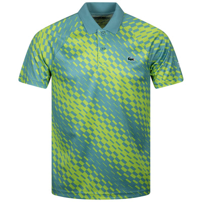 Novak Print Polo Shirt Green/Yellow - SS23