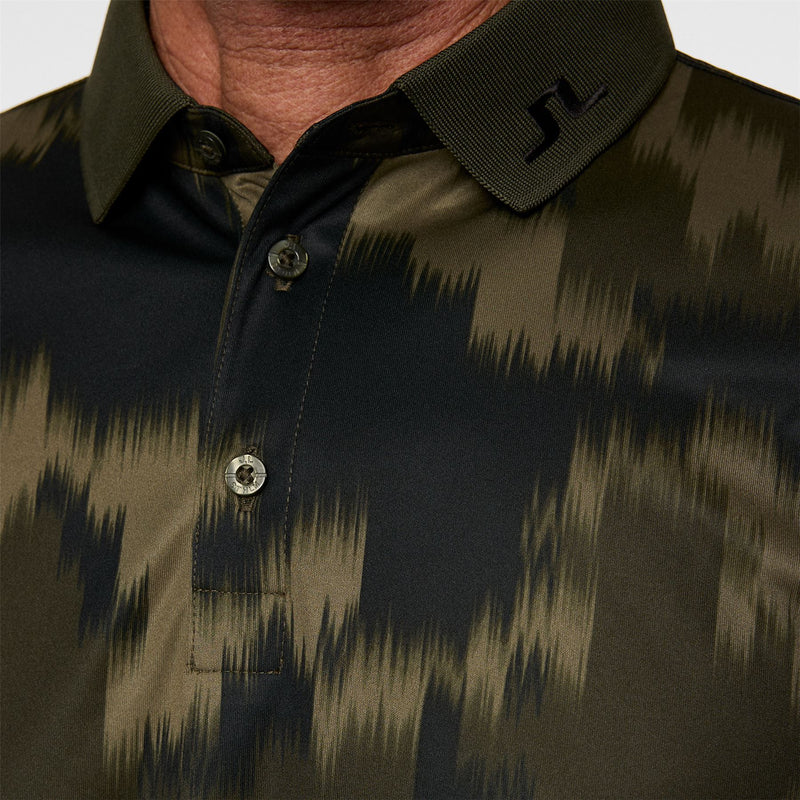 Tour Tech Print Polo Warp Forest