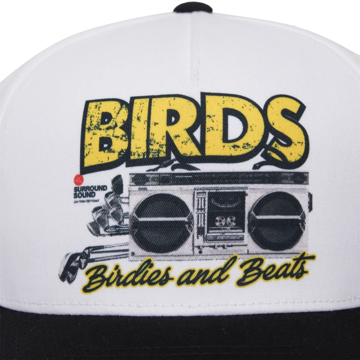 Birdies & Beats Snapback Cap White