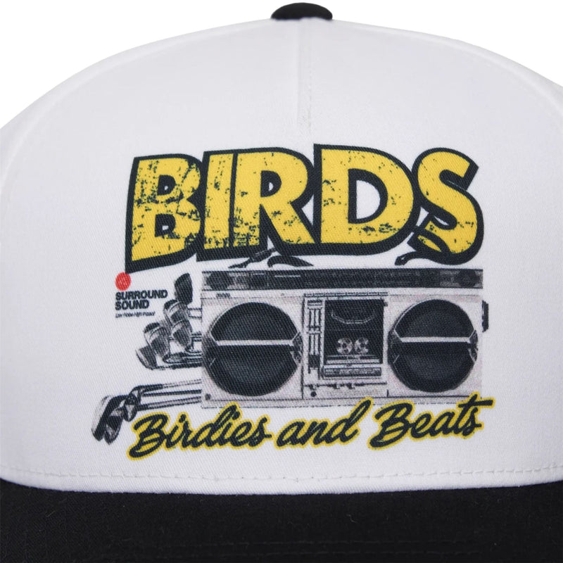 Birdies & Beats Snapback Cap White