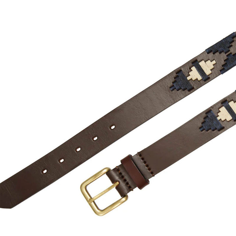 The Barker Belt Brown/Stone/Navy