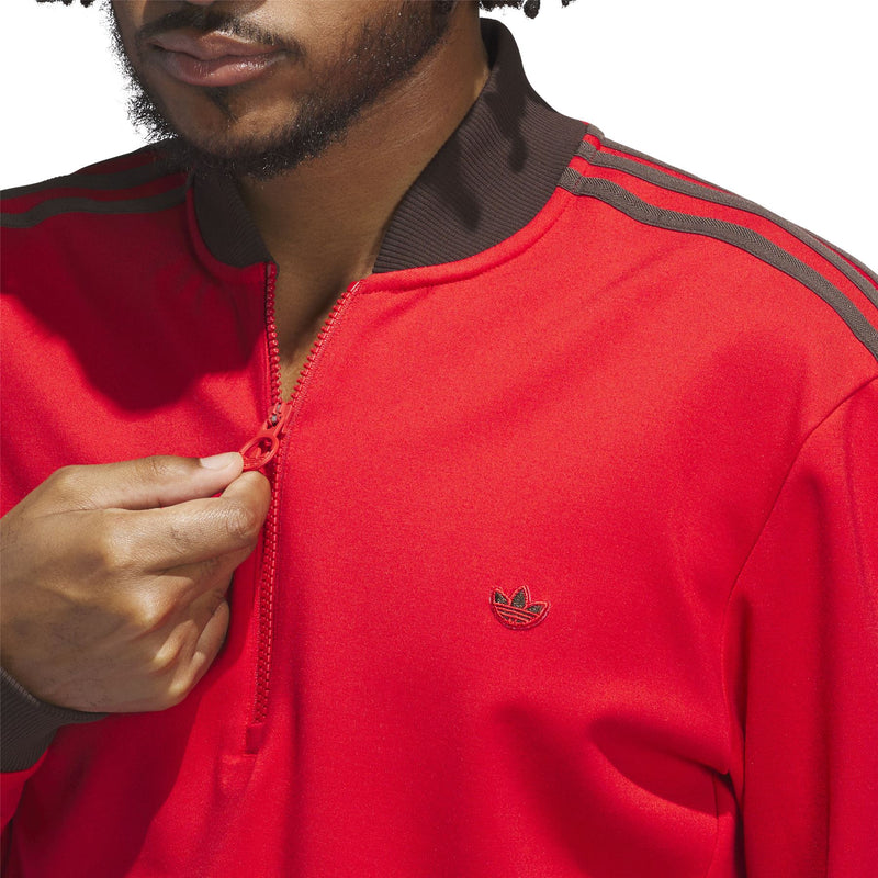 Originals 3-Stripes Quarter Zip Mid Layer Better Scarlet