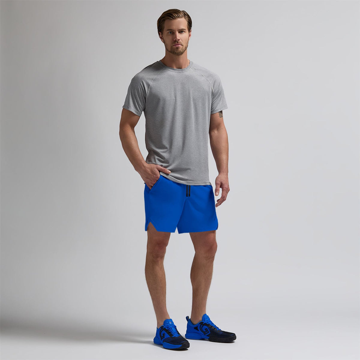 Essential Tech Jersey Ops Tee Heather Gray