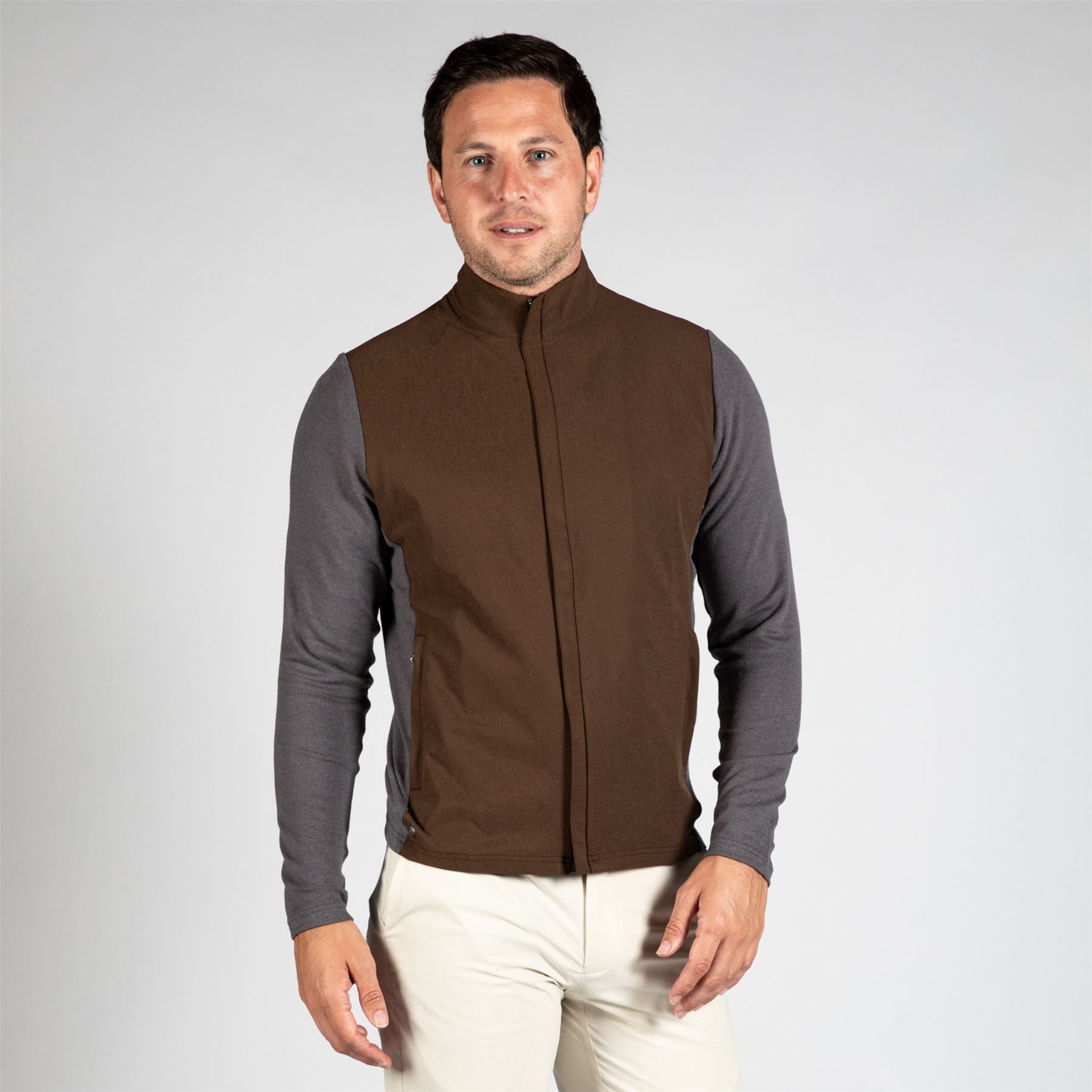 Solstice Performance Hybrid Full Zip Antique Walnut