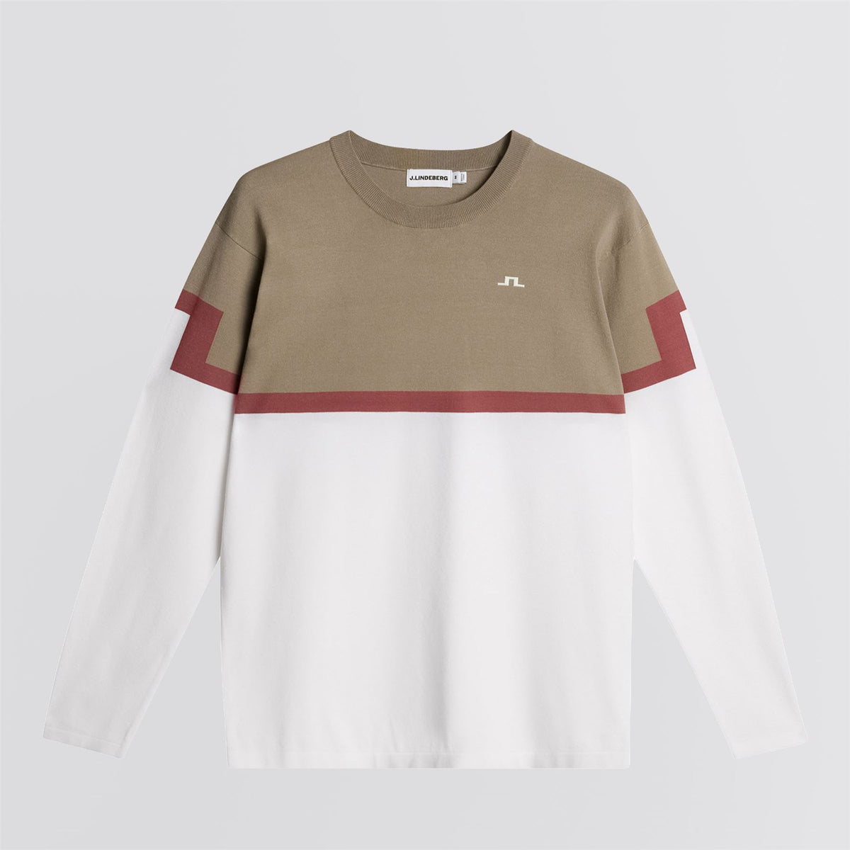 Emrik Block Knitted Sweater White