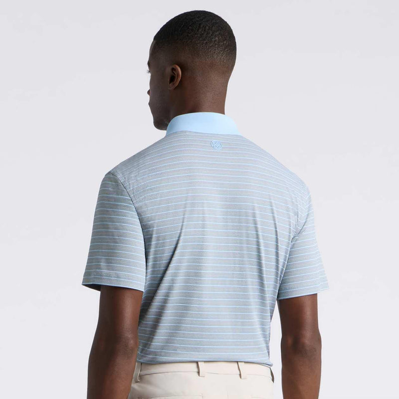 Herringbone Stripe Tech Jersey Polo Pine/Baja