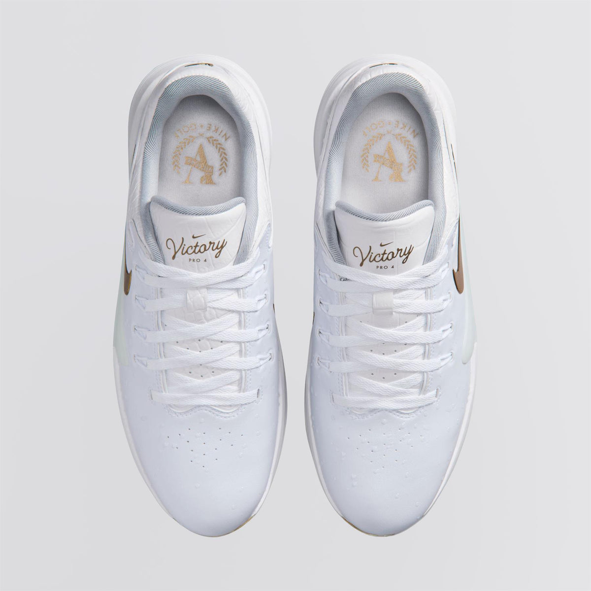 Victory Pro 4 NRG P26 Spiked Golf Shoes White/Metallic Gold