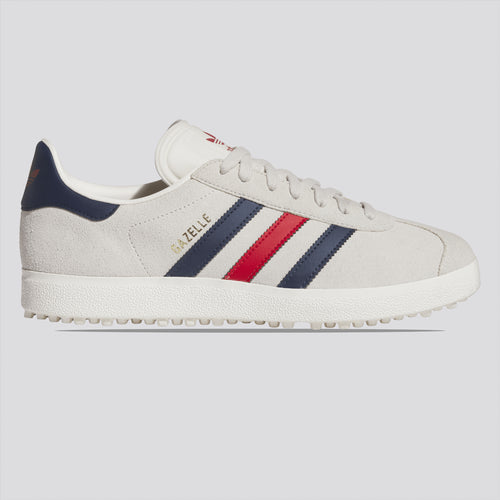 Gazelle Spikeless Golf Shoes Alumina/Night Indigo/Better Scarlet