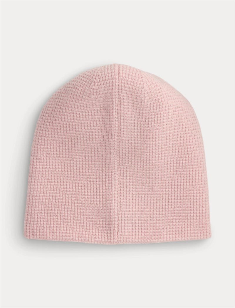 Womens Waffle Knit Beane Acacia Pink