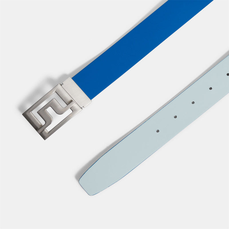 Slater Matte Leather Detachable Belt Nautical Blue