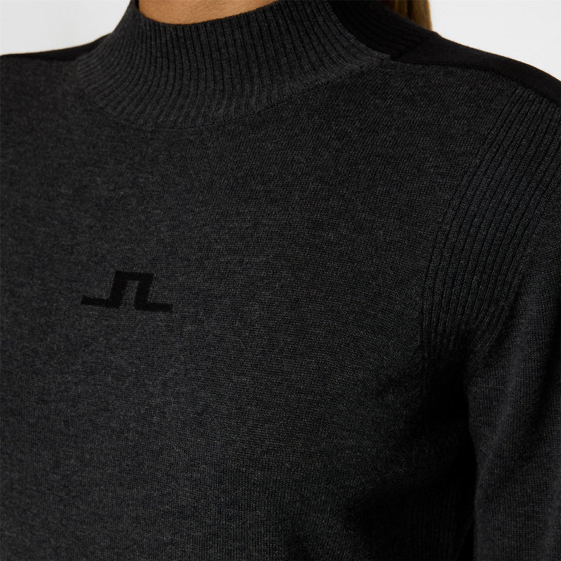 Womens Adeline Knitted Sweater Dark Gray Melange