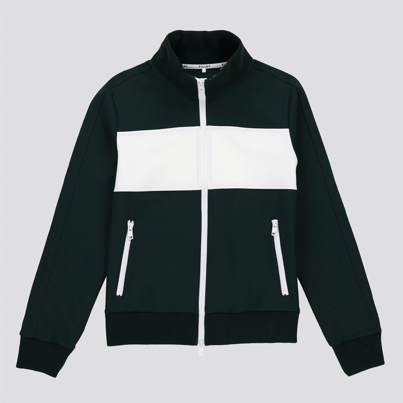 Womens Warm Up Jacket White/Sport Green