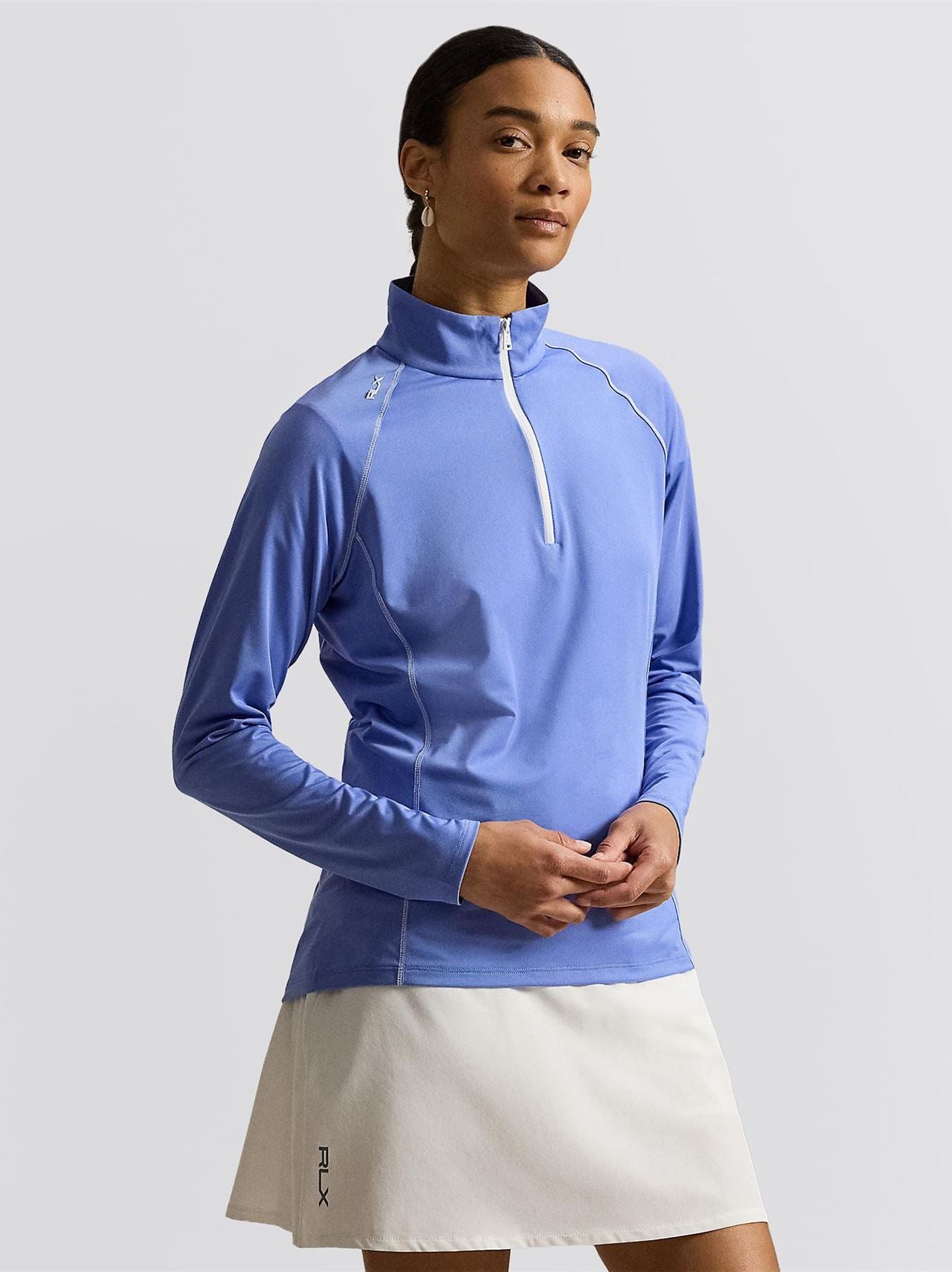 RLX Womens Lightweight Airflow Half Zip Pullover Blue Mist