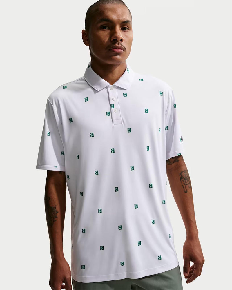 Dri-FIT Par 5 Icon Stack Print Polo White/Malachite