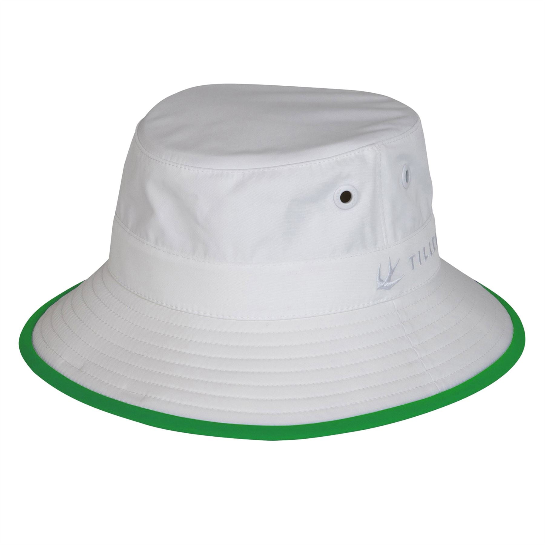 Womens Tilley Wide Brim Bucket Hat White/Green