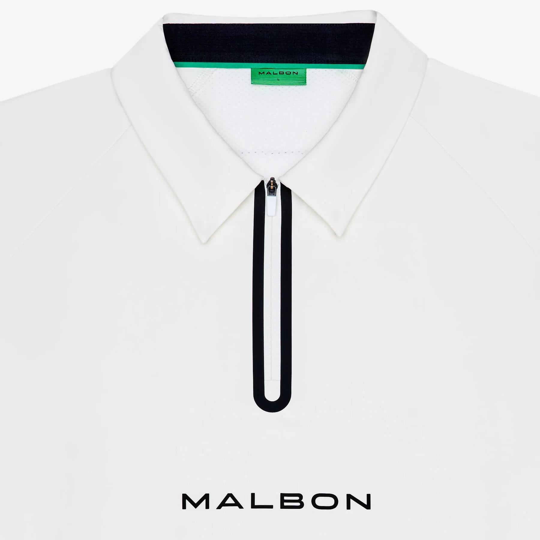 Malbon Performance Zip Raglan Polo White – TRENDYGOLFUSA.COM