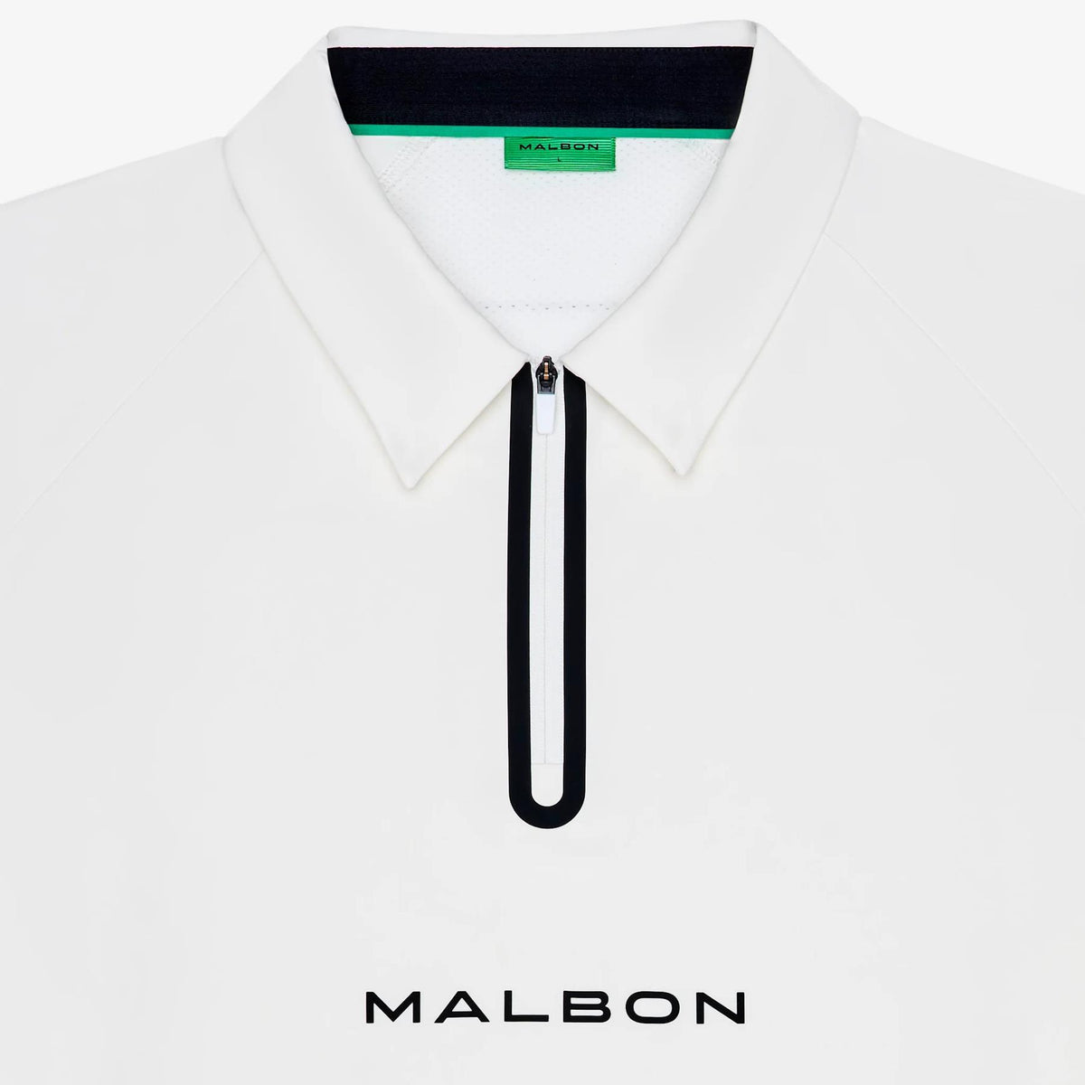 Performance Zip Raglan Polo White
