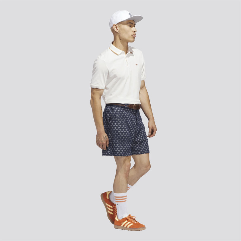 Originals Twistknit Trefoil Polo Chalk White/Dusky Orange