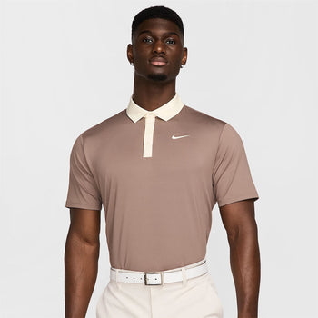 Nike Dri-FIT Tour Contrast Polo Mink Brown/Pale Ivory | TRENDYGOLF USA