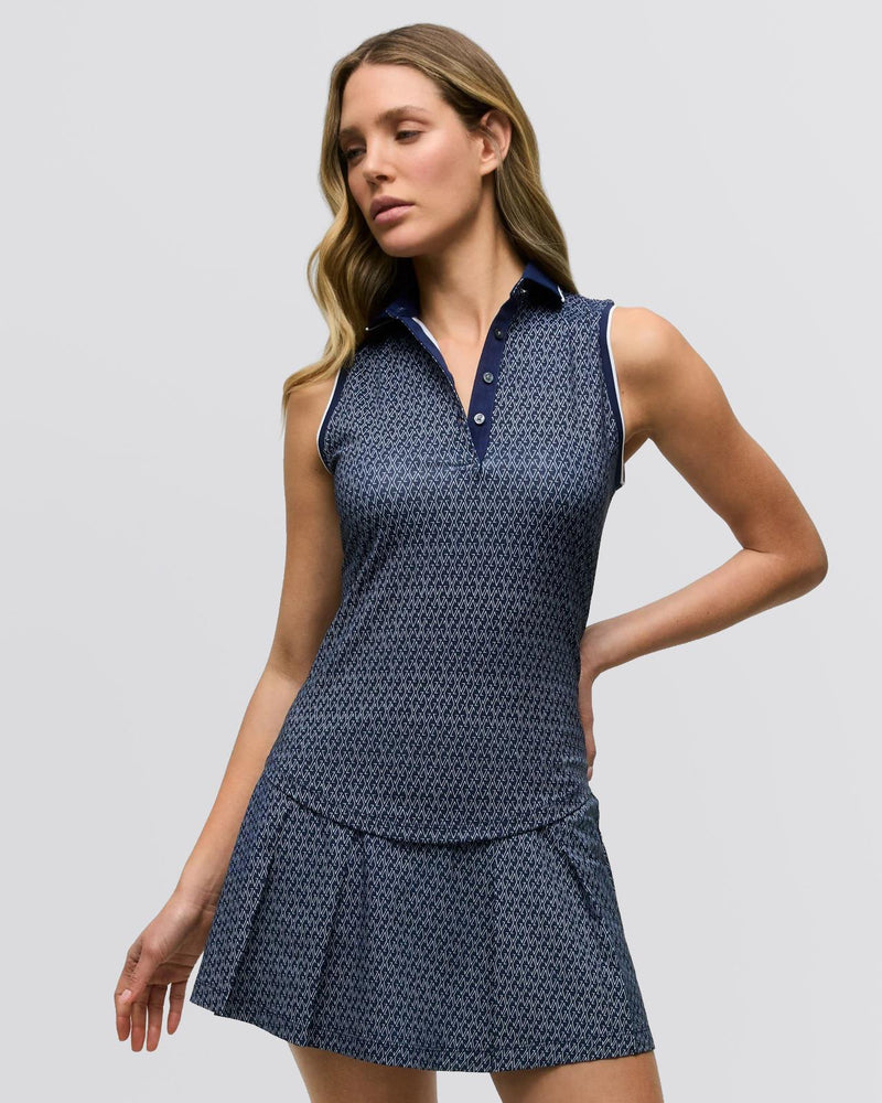 Womens G-Thing Scarlett Sleeveless Polo Maltese Blue