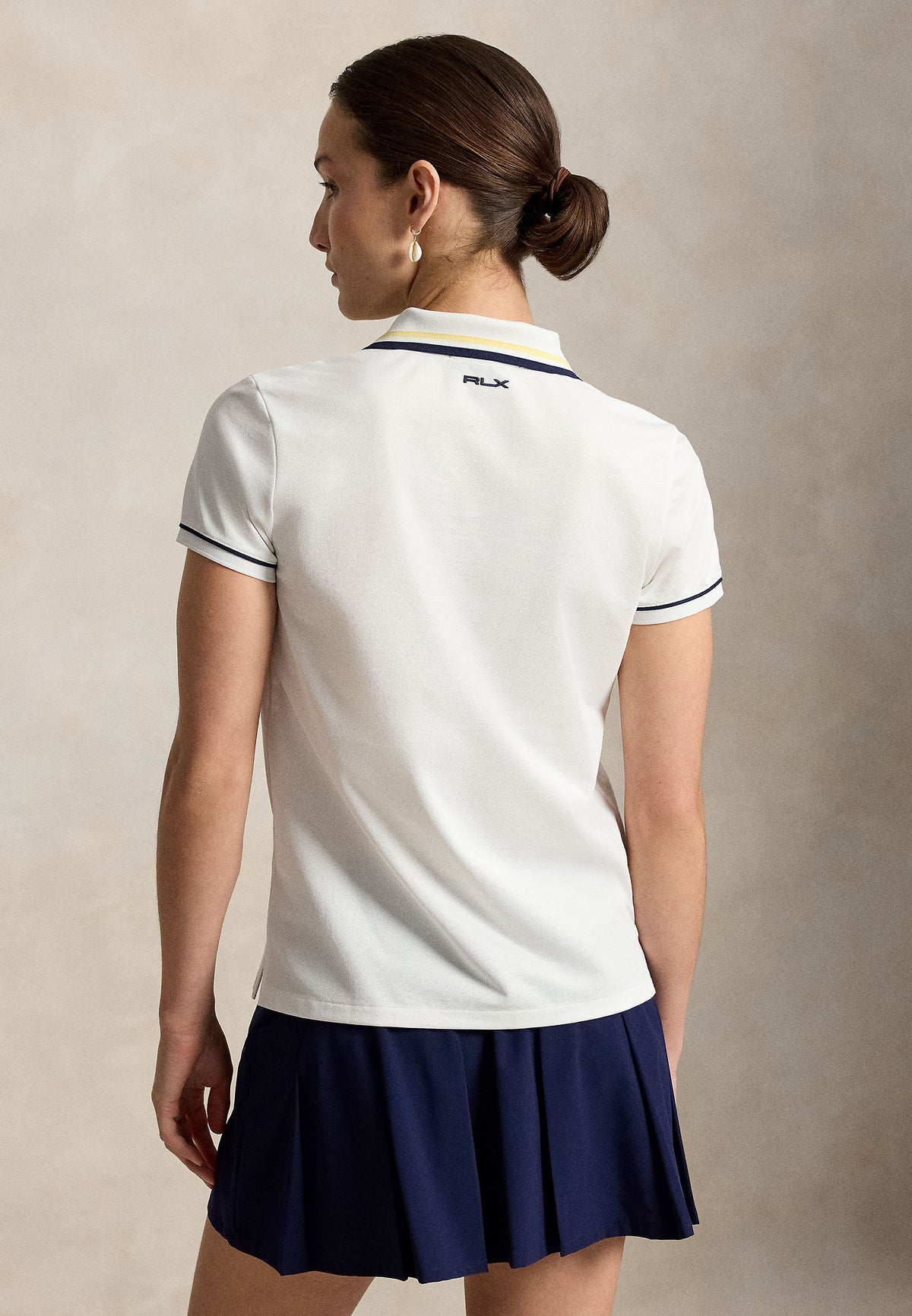 RLX Womens Tour Pique Polo Crmc Wht/Wkt Yellow/Ref Nvy