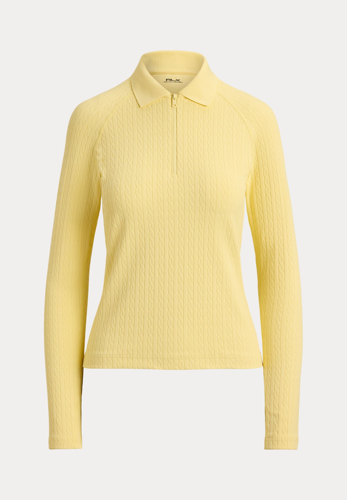RLX Womens Active Cable Knit Pullover Wicket Yellow