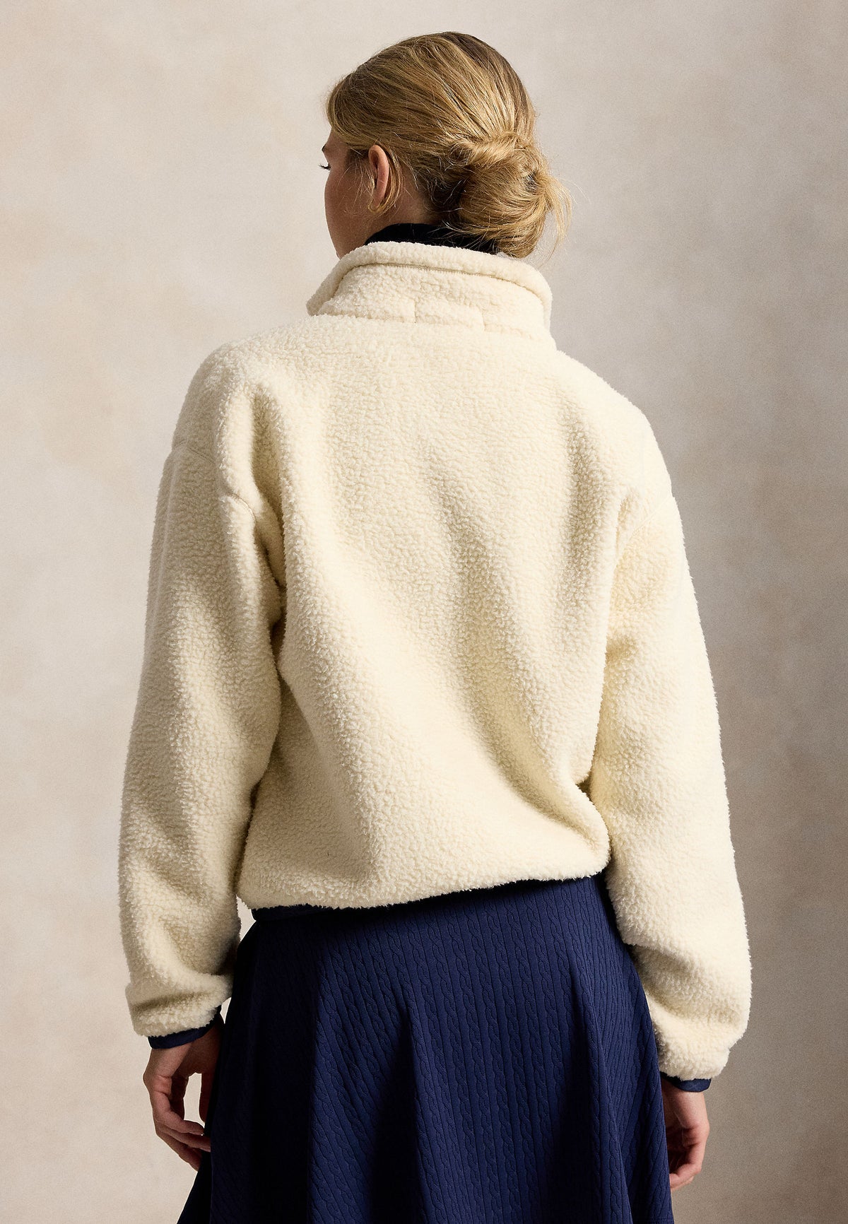 RLX Womens Vintage Polar Fleece Pullover Winter Cream