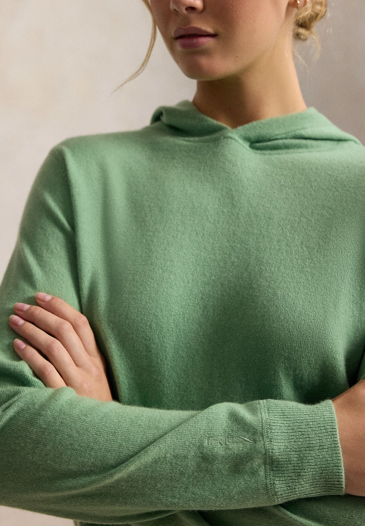 RLX Womens Washable Cashmere Sweater Outback Green