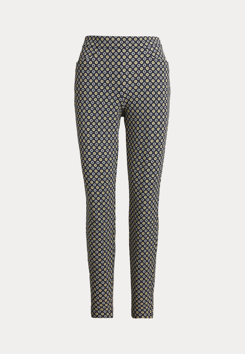 RLX Womens Multi Way Stretch Nylon Pants Refined Navy Flower Foulard
