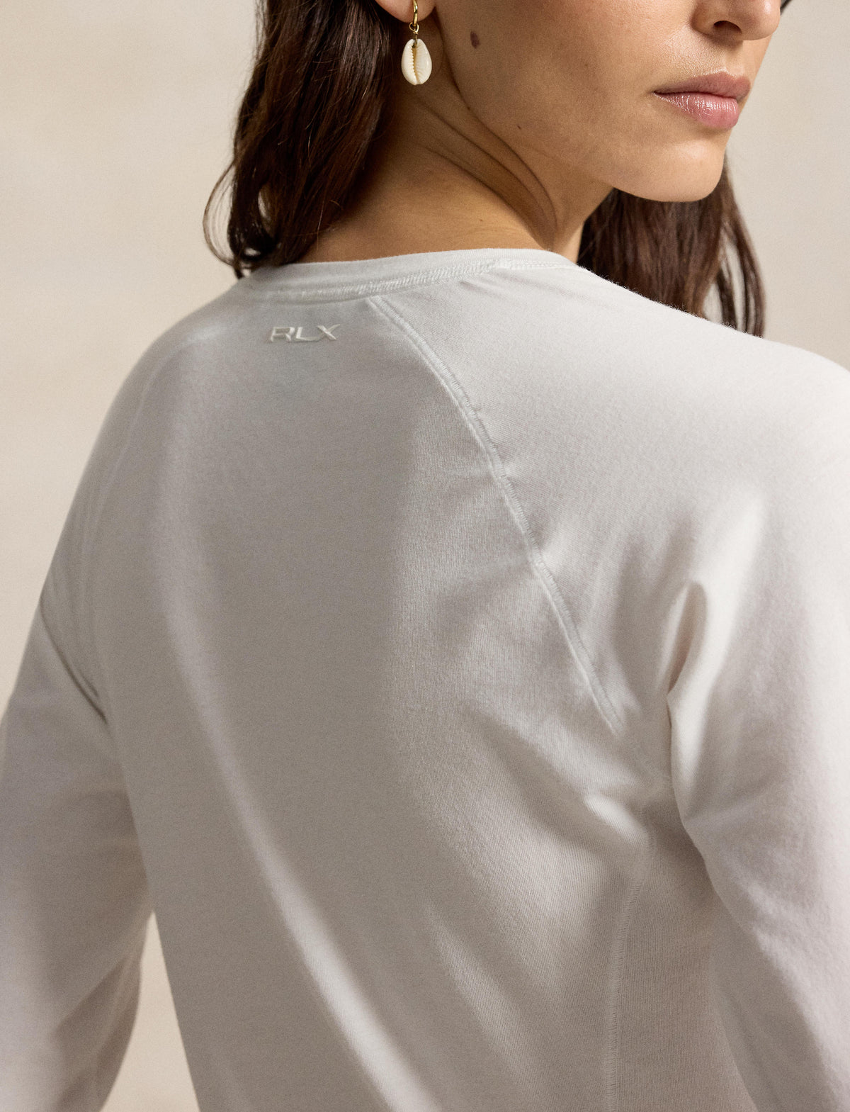 RLX Womens Soft Pima Stretch Jersey T Shirt Ceramic White