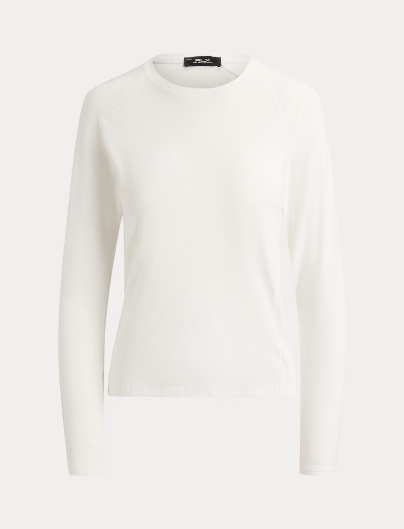 RLX Womens Soft Pima Stretch Jersey T Shirt Ceramic White