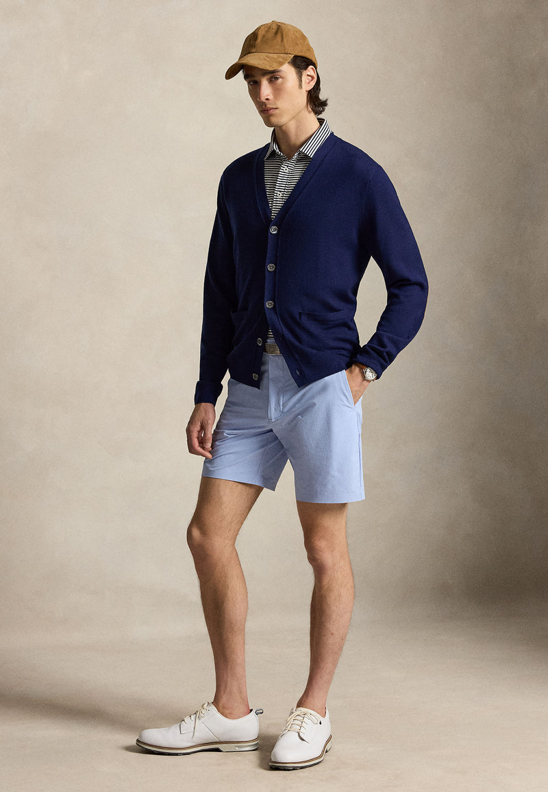 Recycled Nylon Stretch Dobby Shorts Pebble Blue