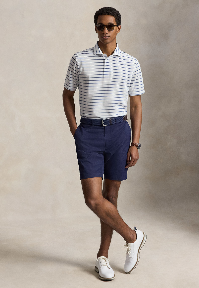 Yarn Dyed Tour Pique Polo Pebble Blue Multi