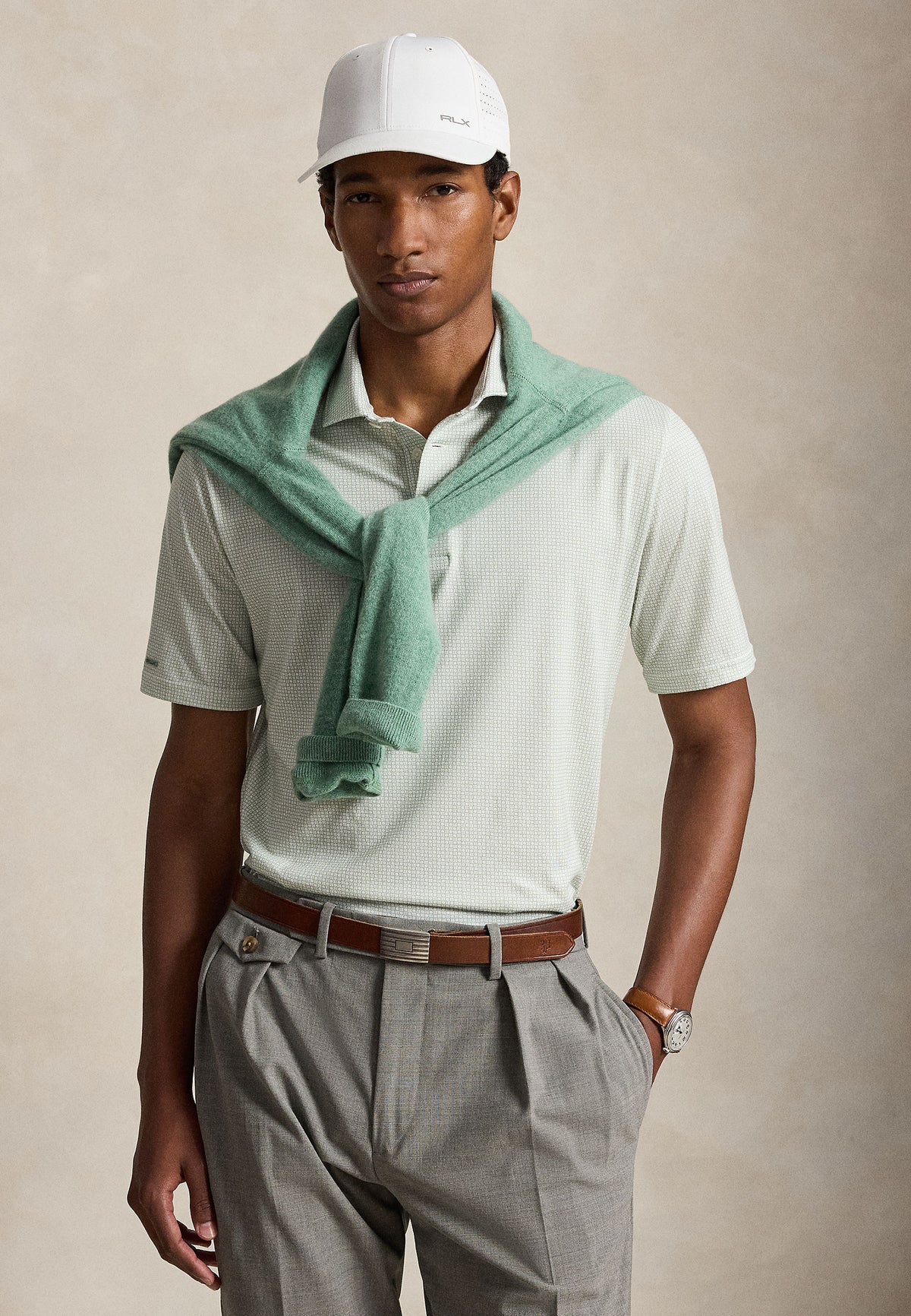 Cotton Jersey Polo Light Green Scottish Frwy Vtg