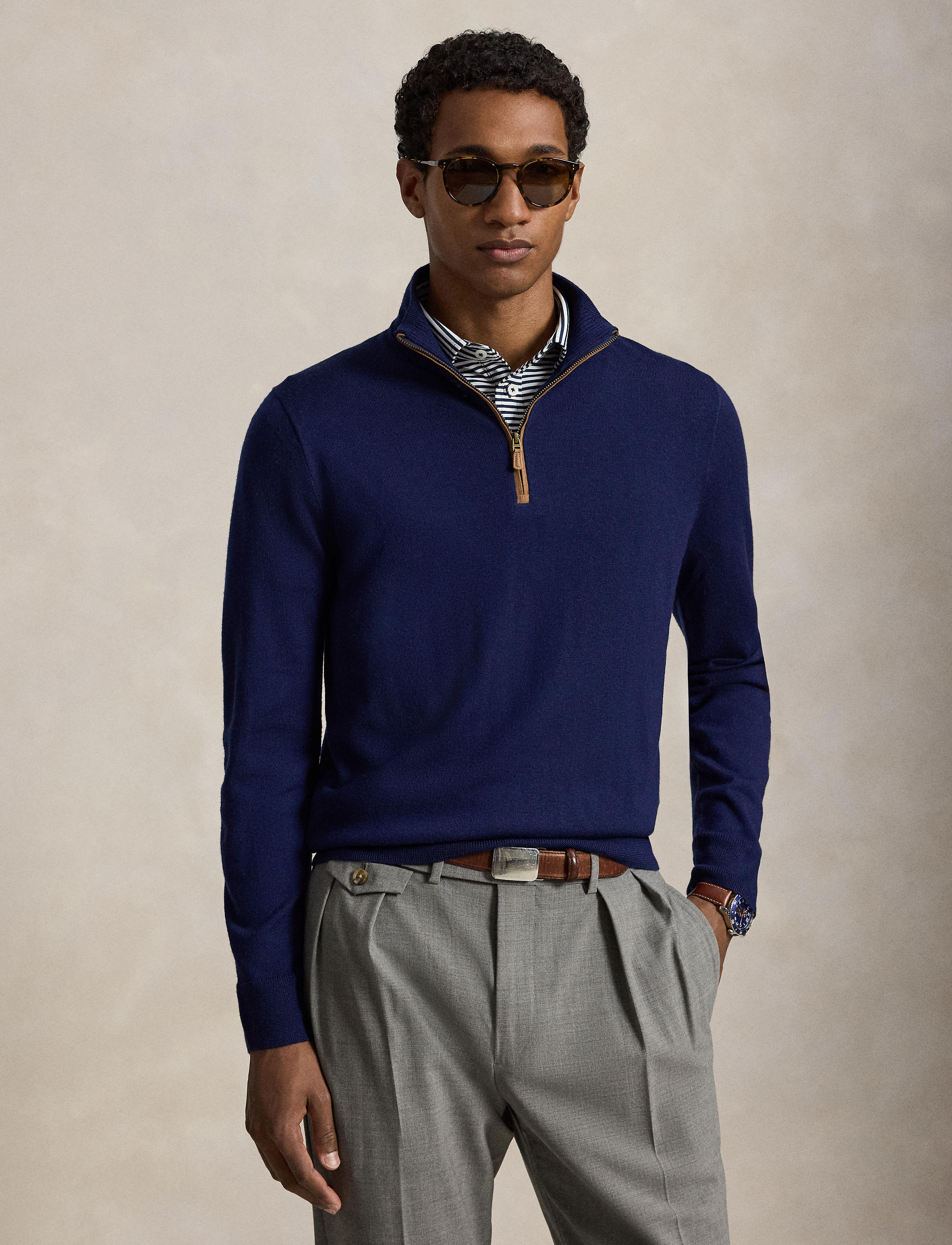 RLX Merino Wool Sweater Half Zip Refined Navy – TRENDYGOLFUSA.COM