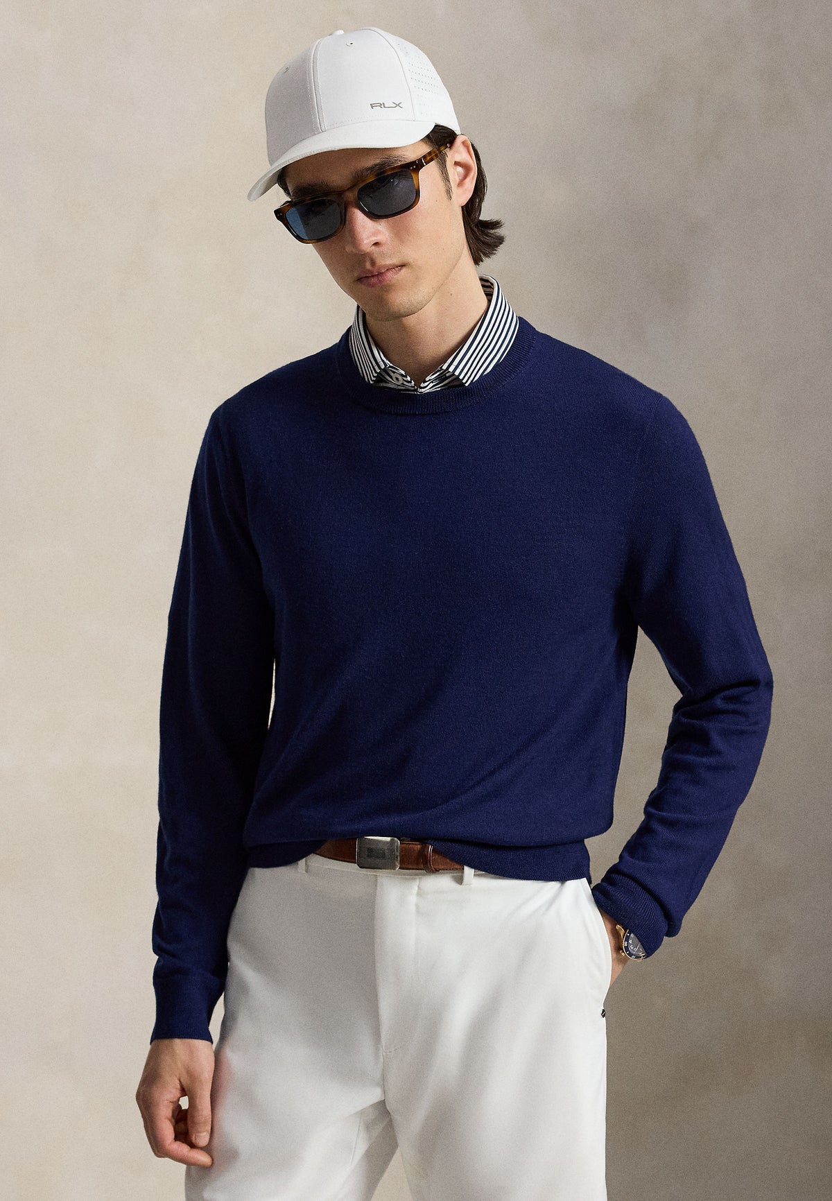 Merino Wool Sweater Refined Navy