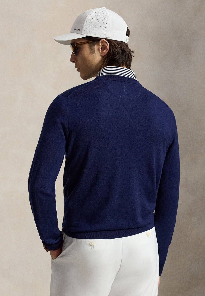 Merino Wool Sweater Refined Navy