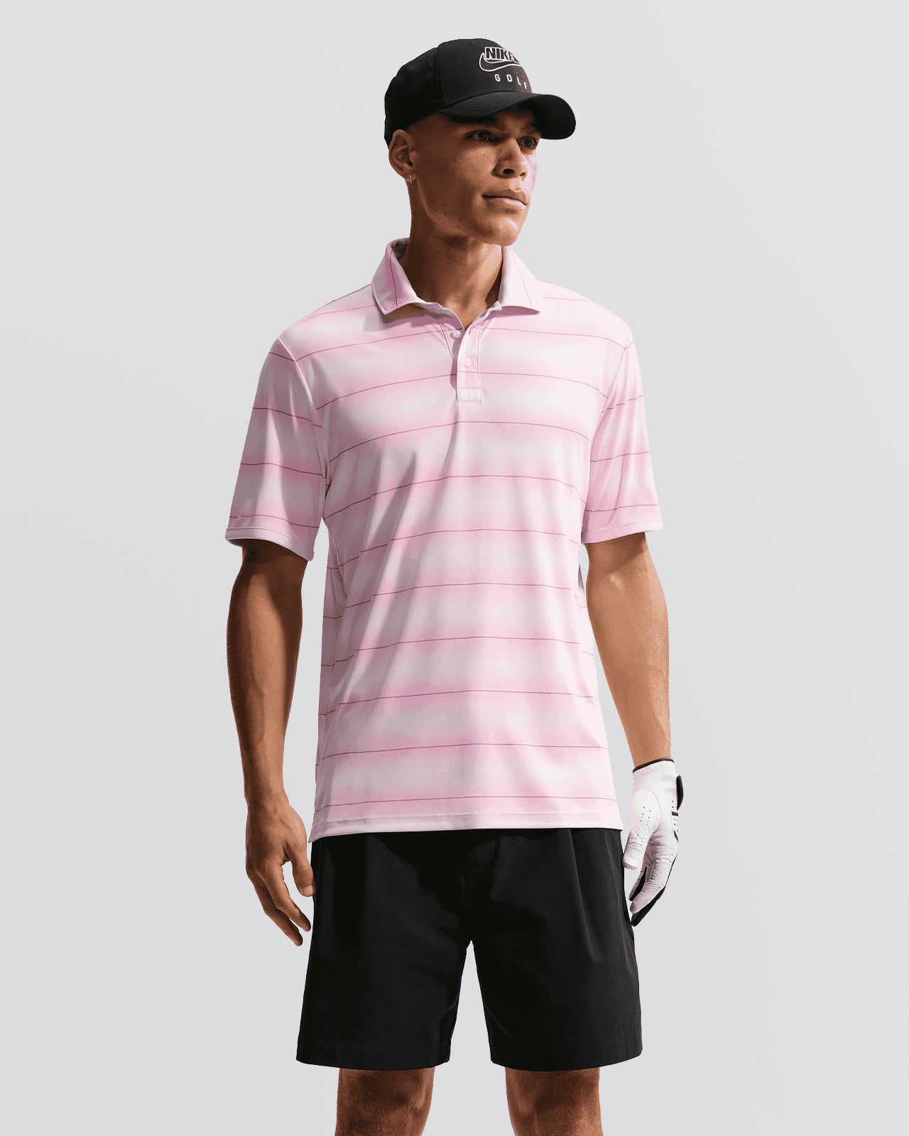 Dri-FIT Par 5 Striped Polo Pearl Pink