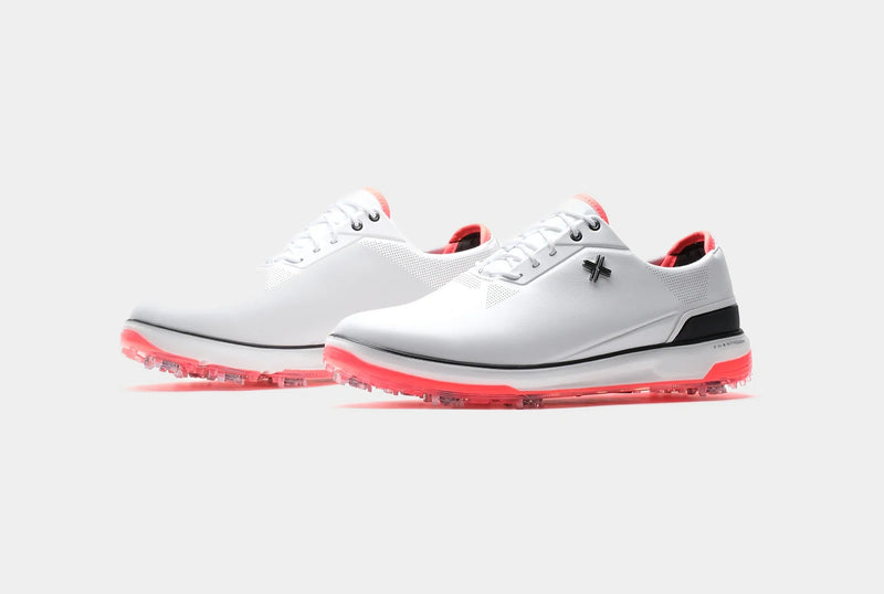 Eighty Seven SC Spiked Golf Shoes White/Black/Ember Orange