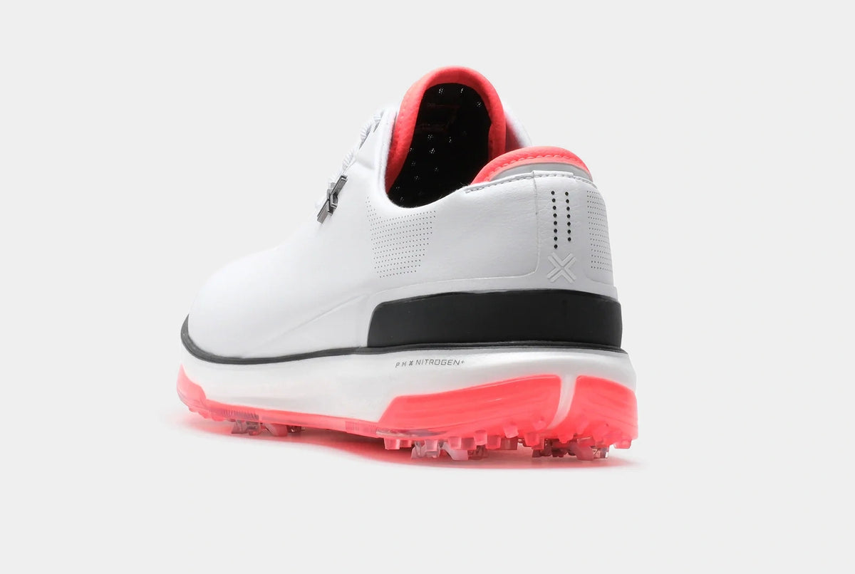Eighty Seven SC Spiked Golf Shoes White/Black/Ember Orange