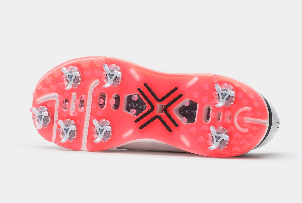 Eighty Seven SC Spiked Golf Shoes White/Black/Ember Orange