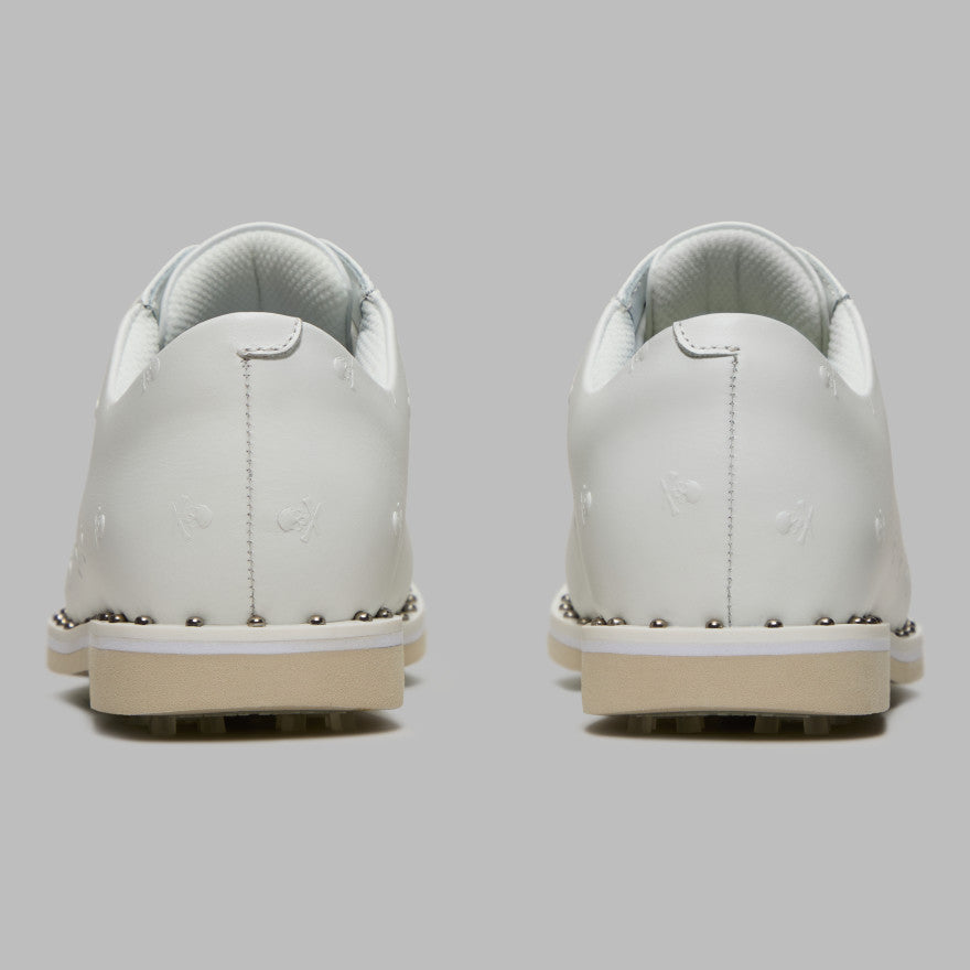 Womens Gallivanter Studded Leather Skull Shoes Snow/Stone