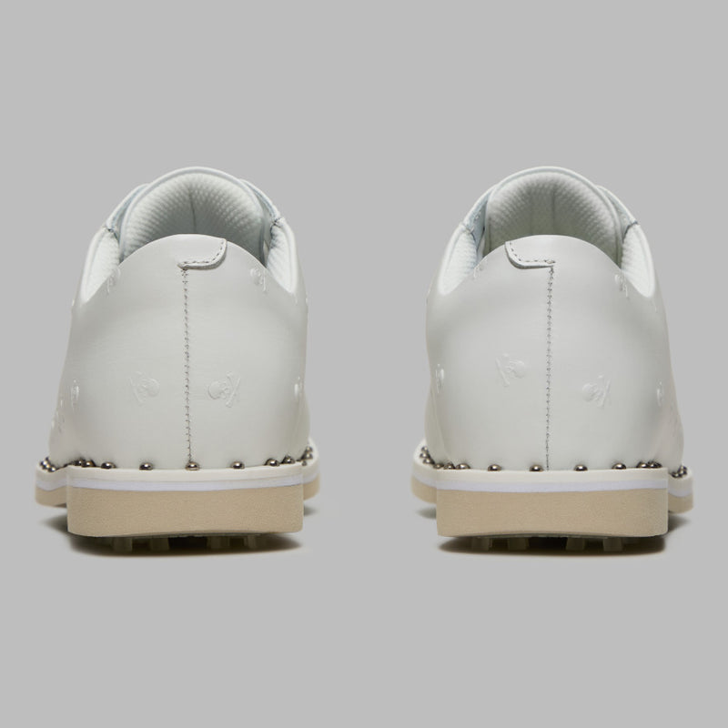 Womens Gallivanter Studded Leather Skull Shoes Snow/Stone