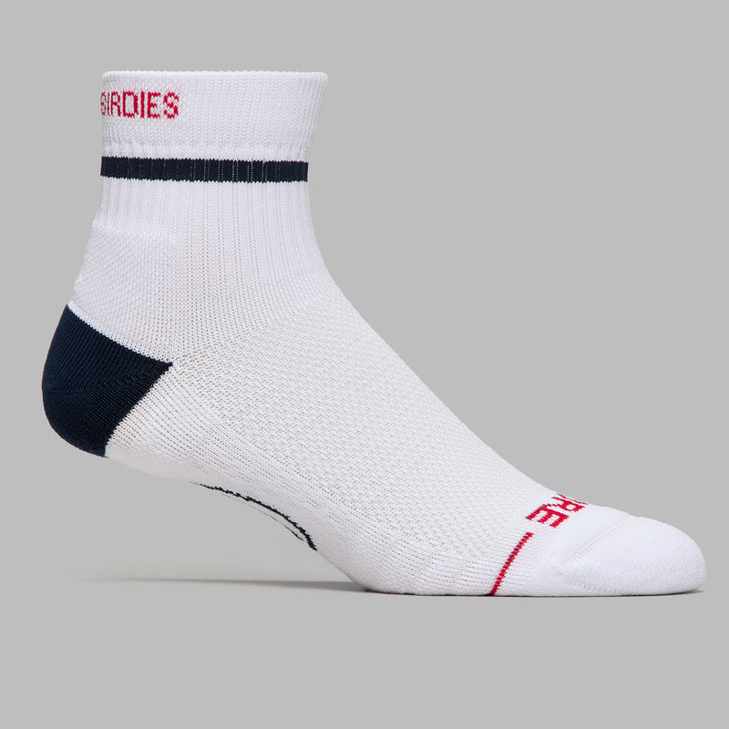 Pray For Birdies Quarter Socks Snow/Twilight