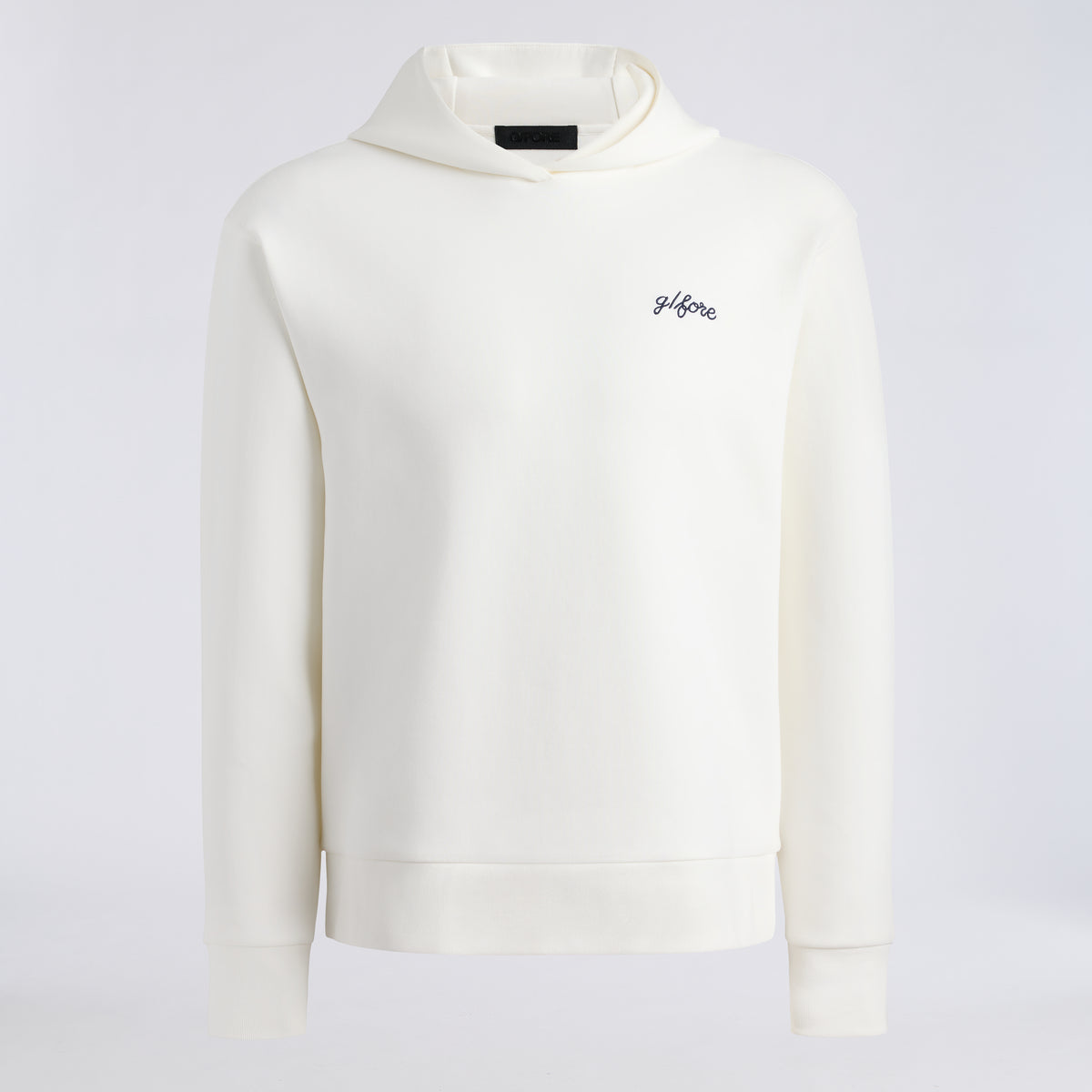 Fore Corners Cotton Blend Scuba Hoodie Chalk White