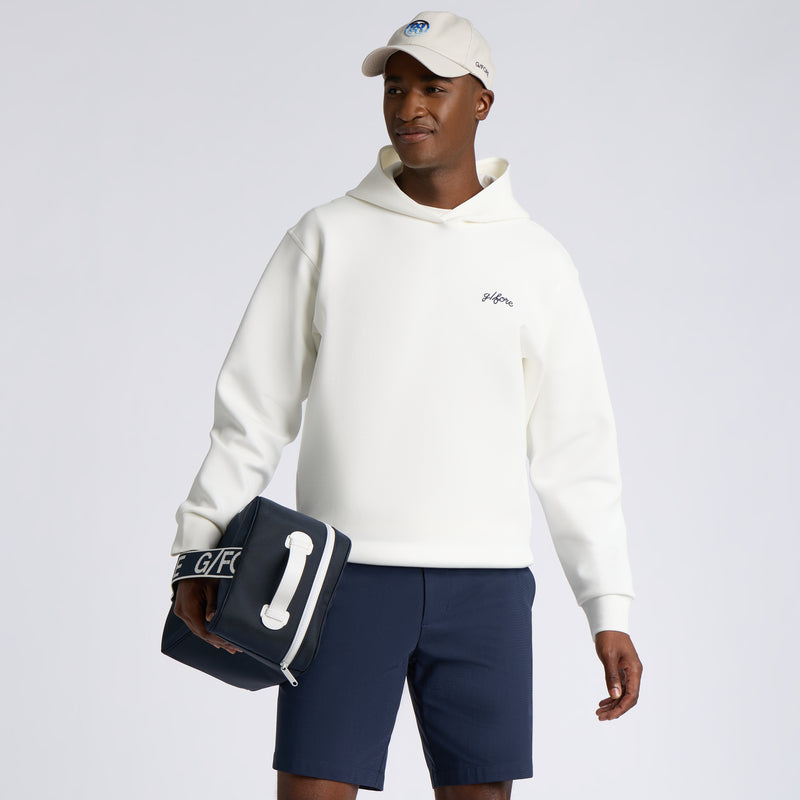 Fore Corners Cotton Blend Scuba Hoodie Chalk White